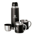 Steel Flask & Cups Travel Set